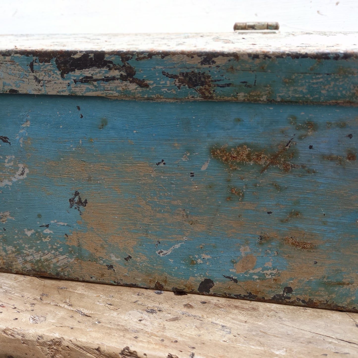 Vintage Metal Box: Antique Metal Box/Metal Storage Trunk/Metal Chest/Long Metal Box/Storage Chest/Industrial Decor/Rusty Metal Box/Long Box