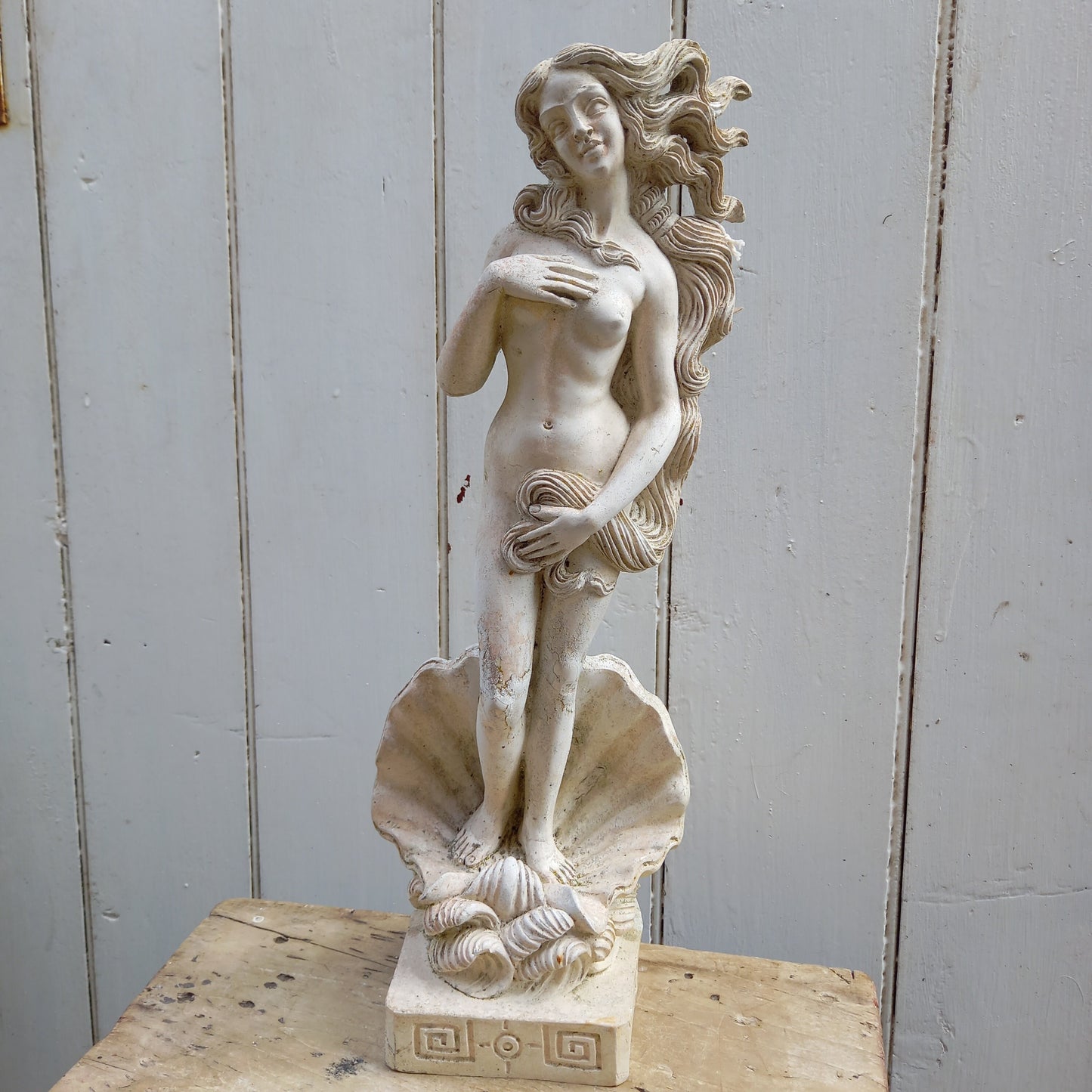 Vintage Nymph Statue: Venus Garden Statue, Nude Statue, Decorative Statue, French Garden Decor, Venus Figurine, Classical Statue