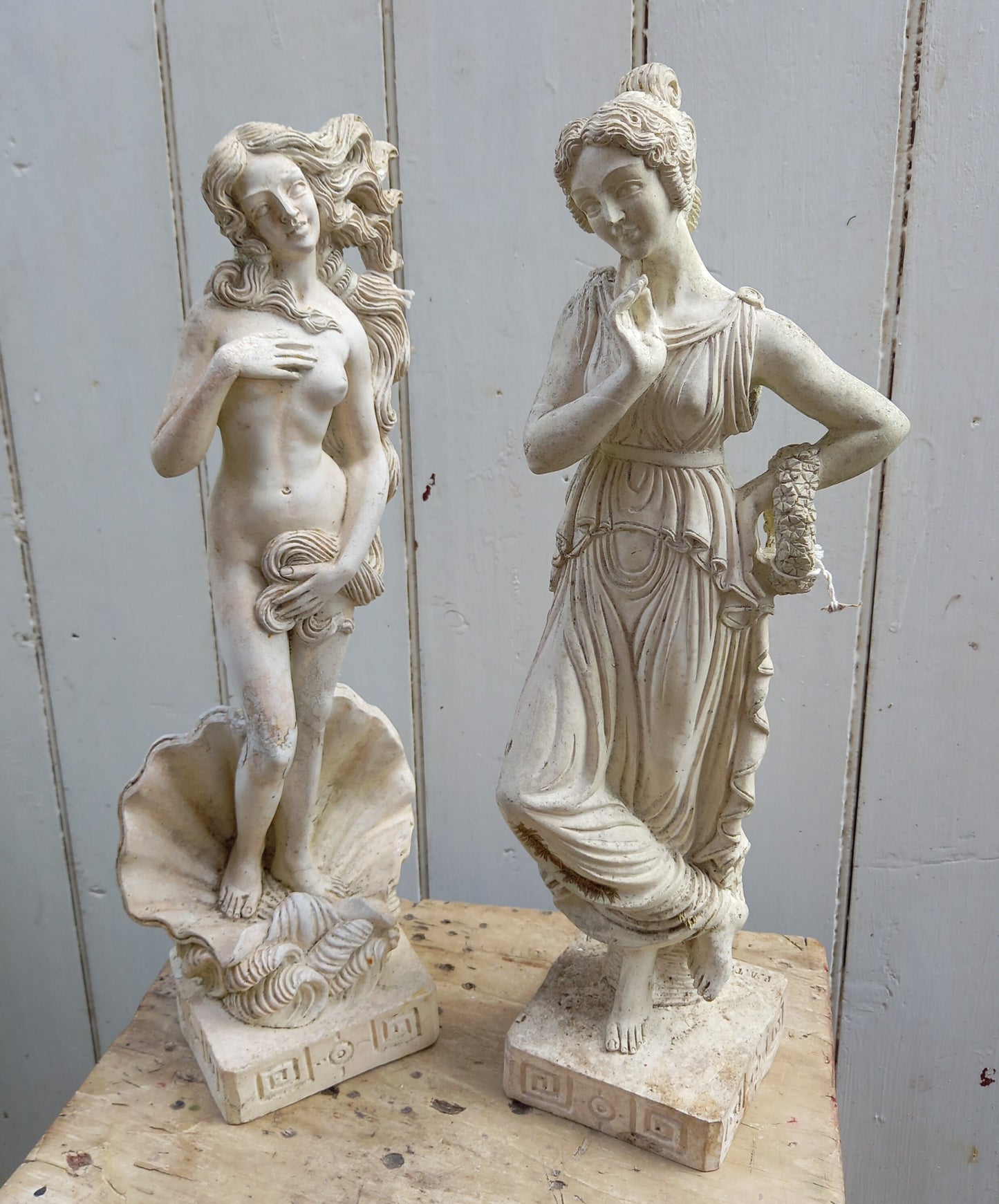 Vintage Nymph Statue: Venus Garden Statue, Nude Statue, Decorative Statue, French Garden Decor, Venus Figurine, Classical Statue