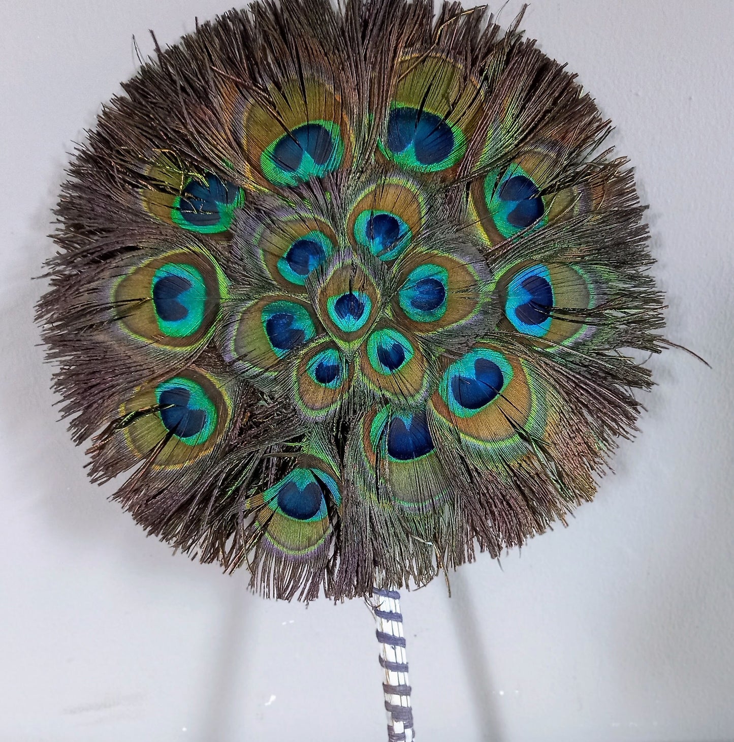 Antique Art Deco Fan: Peacock Feather Fan/Antique Fan/Vintage Fan/Feather Fan