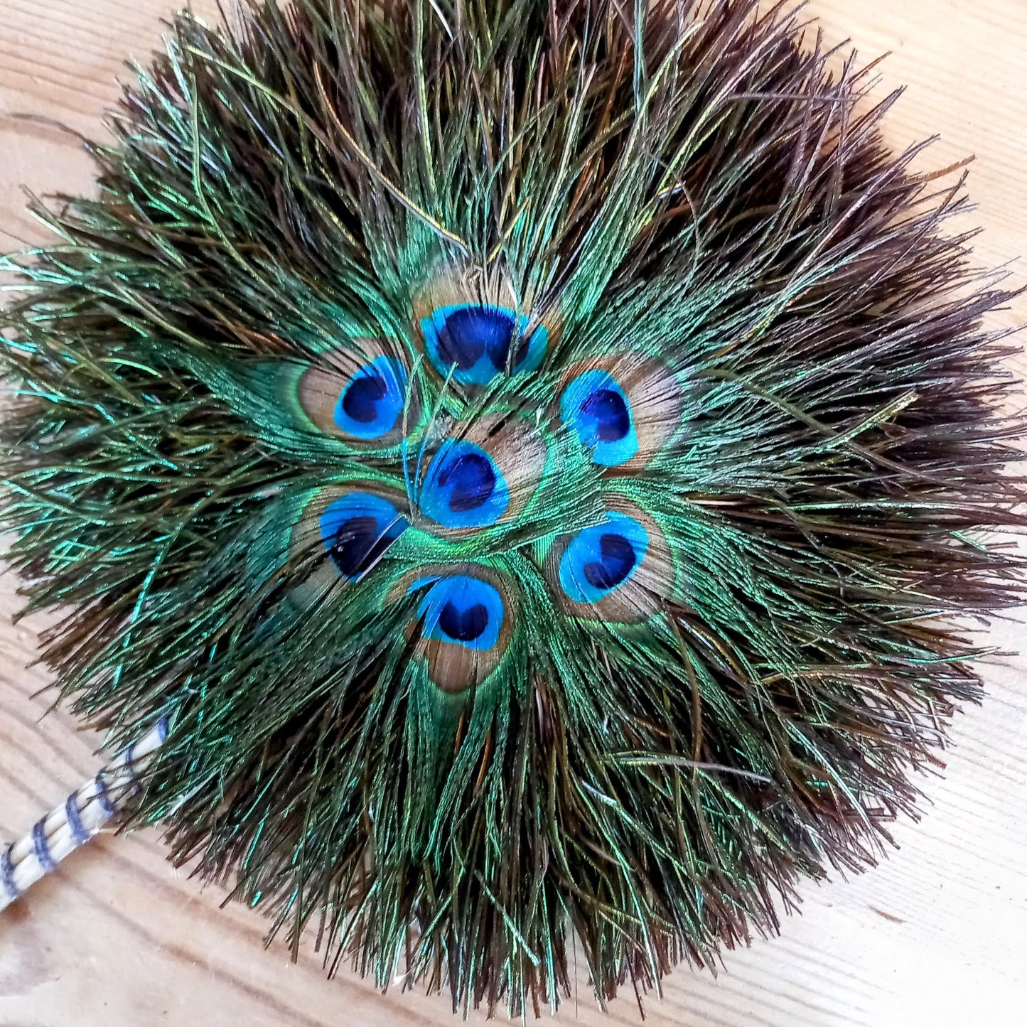 Antique Art Deco Fan: Peacock Feather Fan/Antique Fan/Vintage Fan/Feather Fan