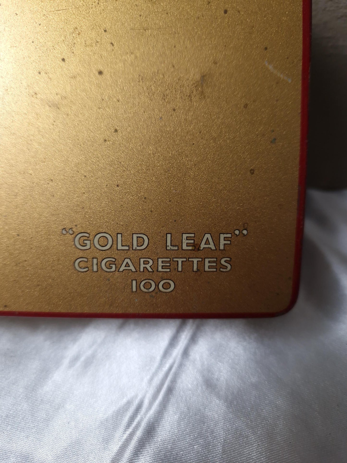 Vintage 'Gold Leaf' Cigarette Tin/Tobacco/Cigar Tin/Trinket Box/Bar Decor/Groomsmen Cigarette Tin/Player's Navy Cut