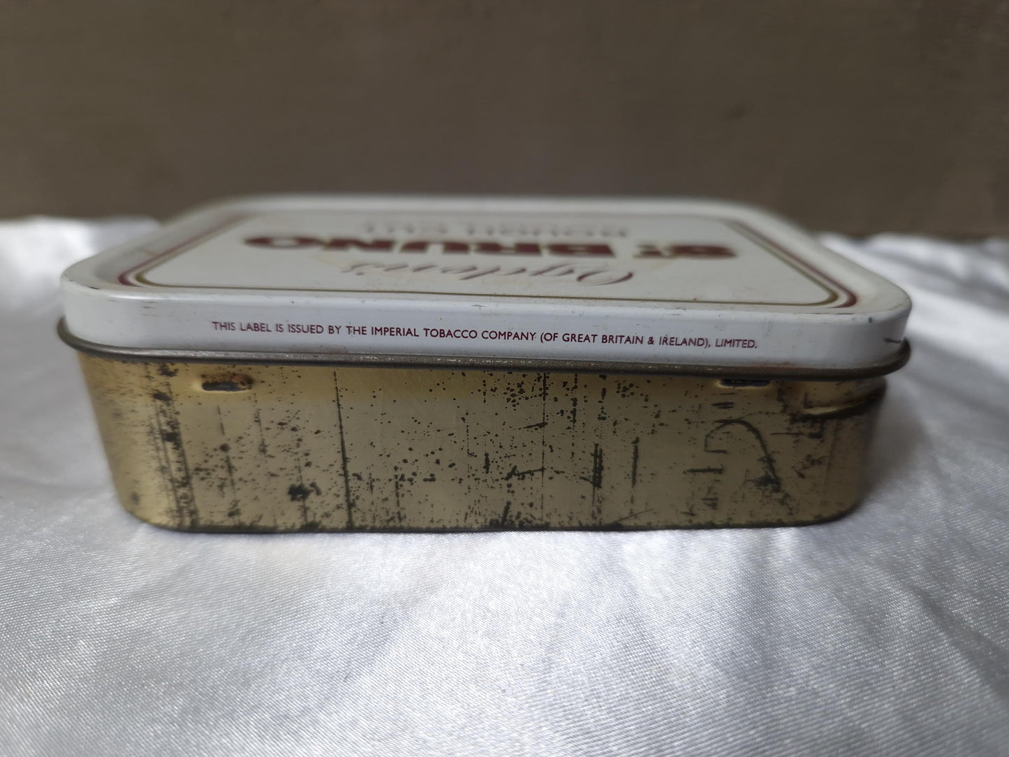 Vintage Ogden's Bruno Rough Cut Cigarette Tin/Tobacco/Cigar Tin/Trinket Box/Bar Decor/Groomsmen Cigarette Case/Vintage Tin
