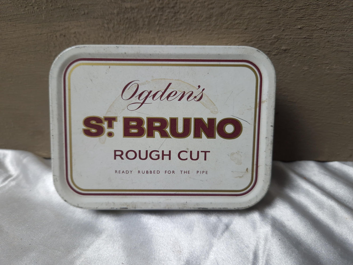 Vintage Ogden's Bruno Rough Cut Cigarette Tin/Tobacco/Cigar Tin/Trinket Box/Bar Decor/Groomsmen Cigarette Case/Vintage Tin