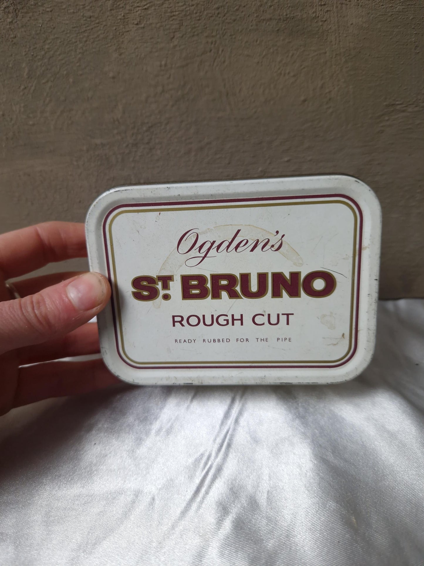Vintage Ogden's Bruno Rough Cut Cigarette Tin/Tobacco/Cigar Tin/Trinket Box/Bar Decor/Groomsmen Cigarette Case/Vintage Tin